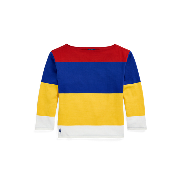 Nautisch jersey T-shirt met kleurblokken