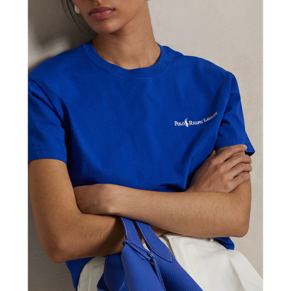 【RALPH LAUREN】Jersey Crewneck ロゴ コットン Tシャツ お洒落 Logo Cotton Jersey Crewneck Tee for Women | Ralph Lauren® JO