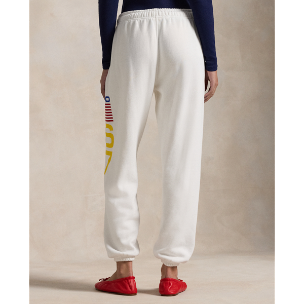 White Flag Logo Fleece Tracksuit Bottoms Polo Ralph Lauren 5