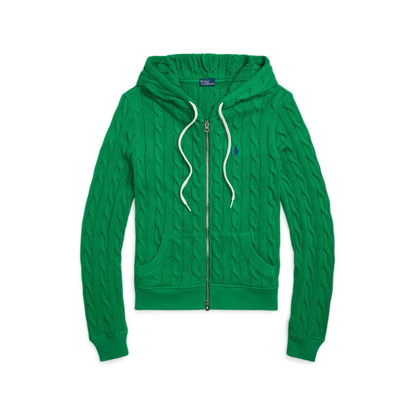 POLO RALPH LAUREN パーカー ケーブルニット コットン