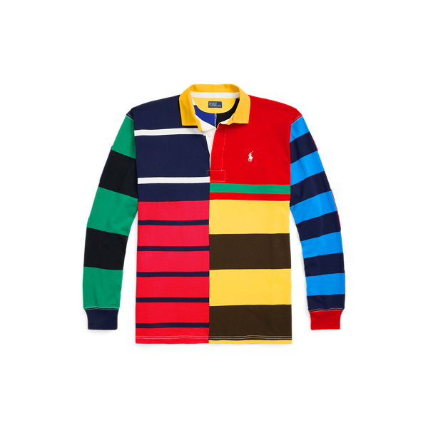 Patchwork-Stripe Jersey Rugby Shirt for Women | Ralph Lauren® PE