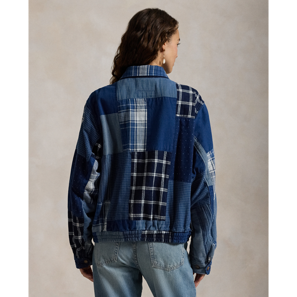 RALPH LAUREN｜パッチワーク コットンリネン ウィンドブレーカー