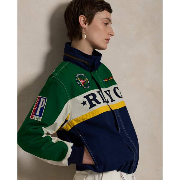 Logo Canvas Racing Jacket for Women | Ralph Lauren® GF