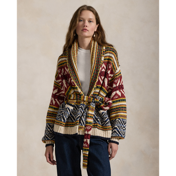 Multi-Pattern Shawl Cardigan