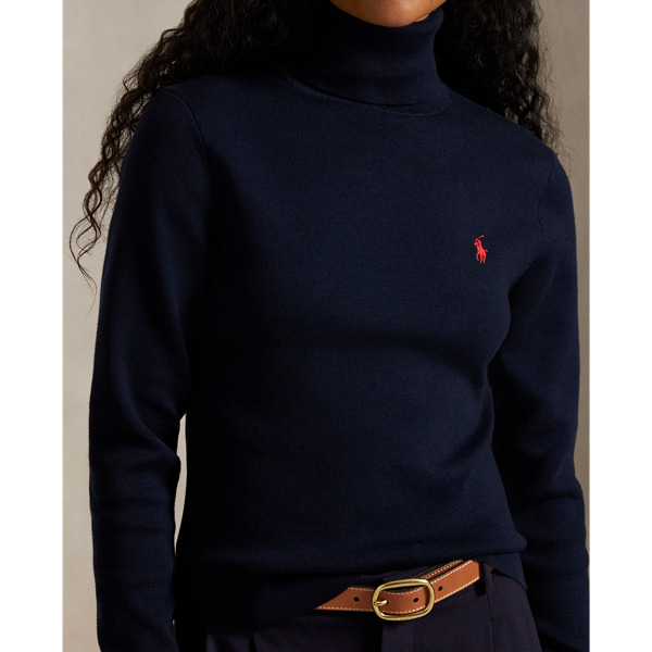 Rollkragenpullover aus Baumwollmischung Polo Ralph Lauren in Jäger-Navy 6