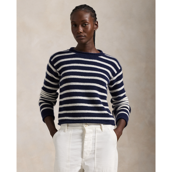 Striped Cashmere Rollneck Sweater