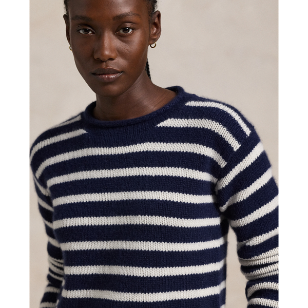 Striped Cashmere Rollneck Sweater