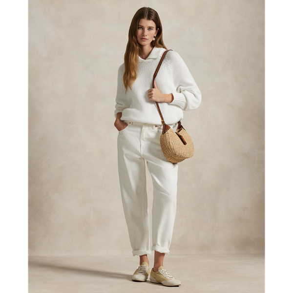 Layered-Collar Cotton Jumper for Women | Ralph Lauren® QA