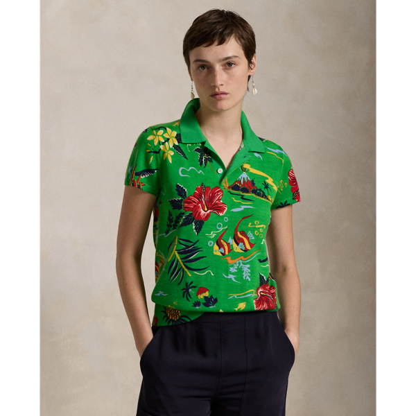 Polo fleuri en laine 