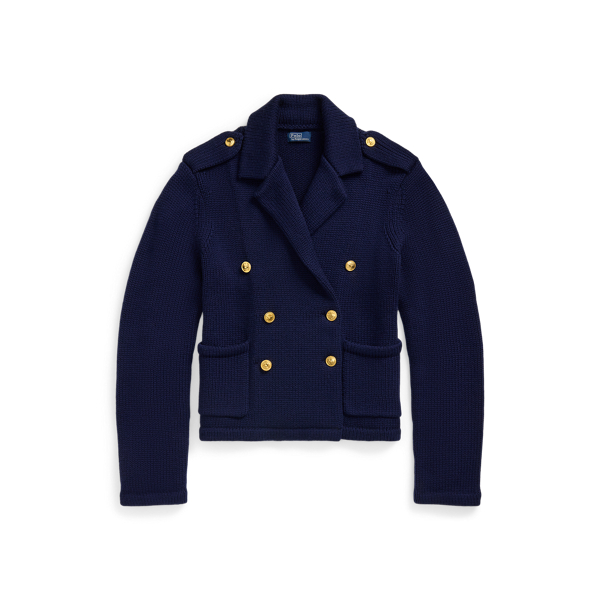 Zweireihiger Pulloverblazer aus Wolle