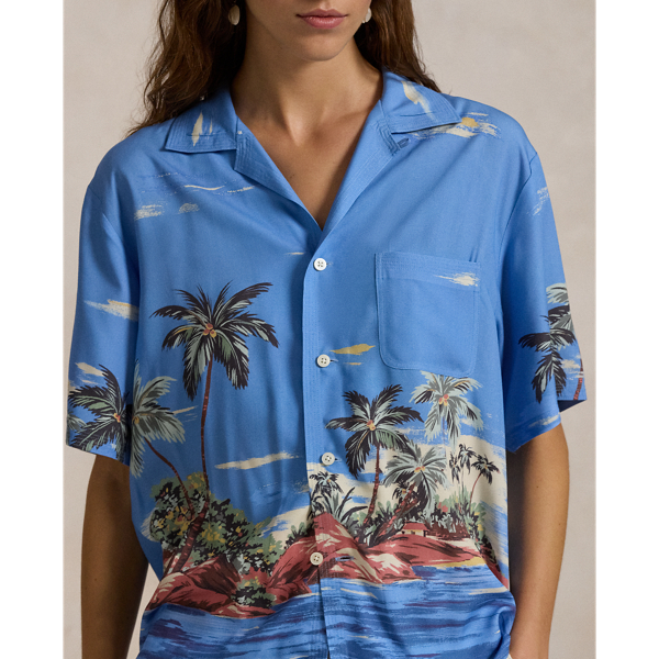 Palm Breeze Tropical-Print Camp Shirt Polo Ralph Lauren 6