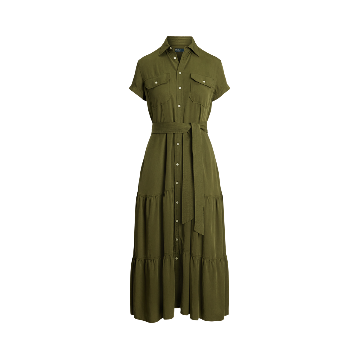 Ralph Lauren★Belted Tiered Shirtdess Belted Tiered Shirtdess