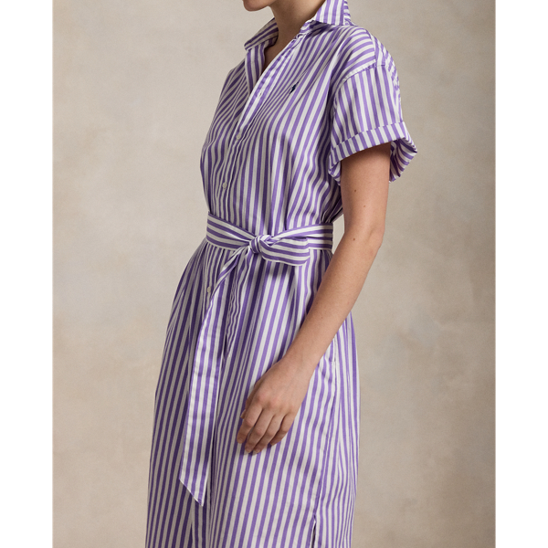 Belted Striped Cotton Shirtdress for Women | Ralph Lauren® PY