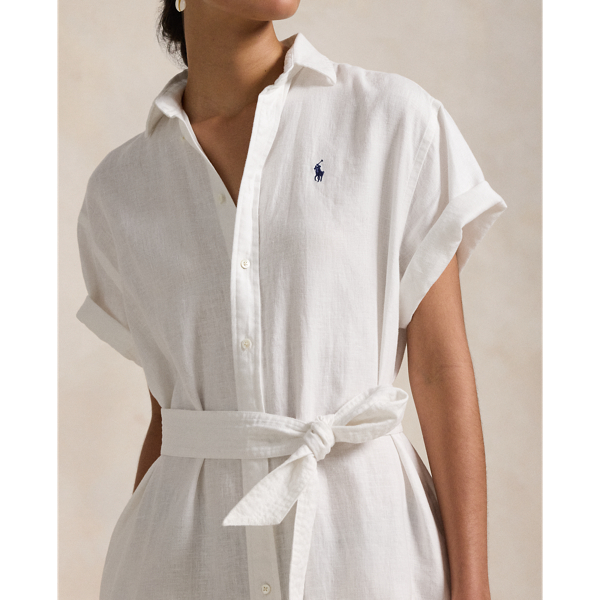 ラルフローレン★Linen Short-Sleeve Shirtdress Linen Short-Sleeve Shirtdress