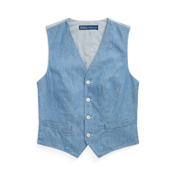 Cotton Chambray Waistcoat