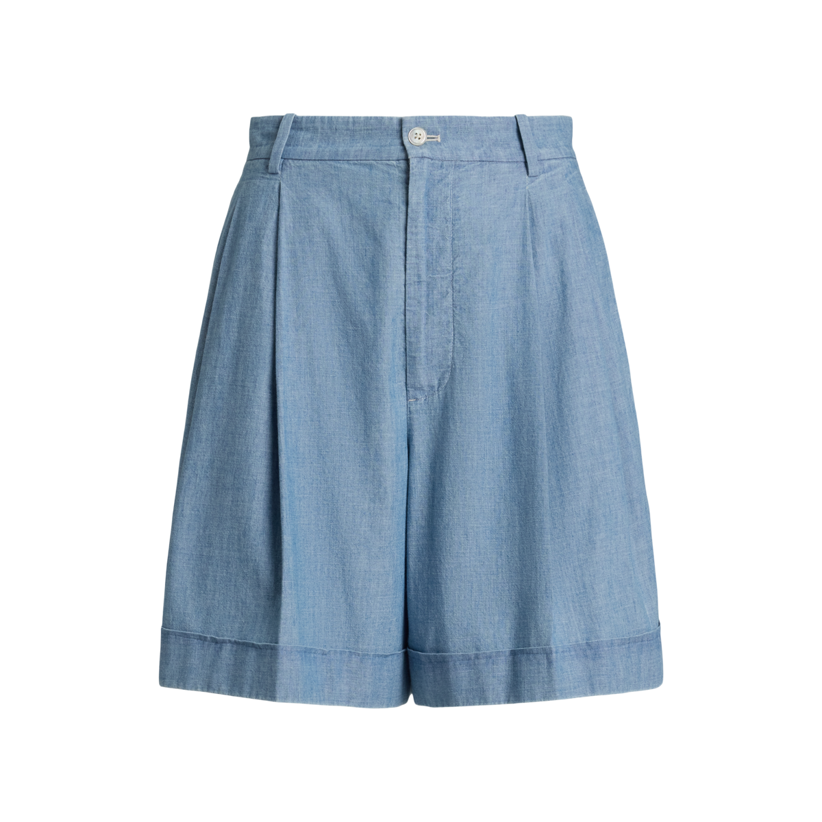 ボトムスその他 POLO RALPH LAUREN Pleated cotton chambray shorts s7-AI211959939001_lifestyle?