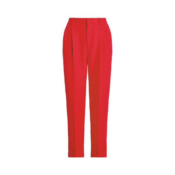 Pantalon fusel&eacute; en serg&eacute; de lin