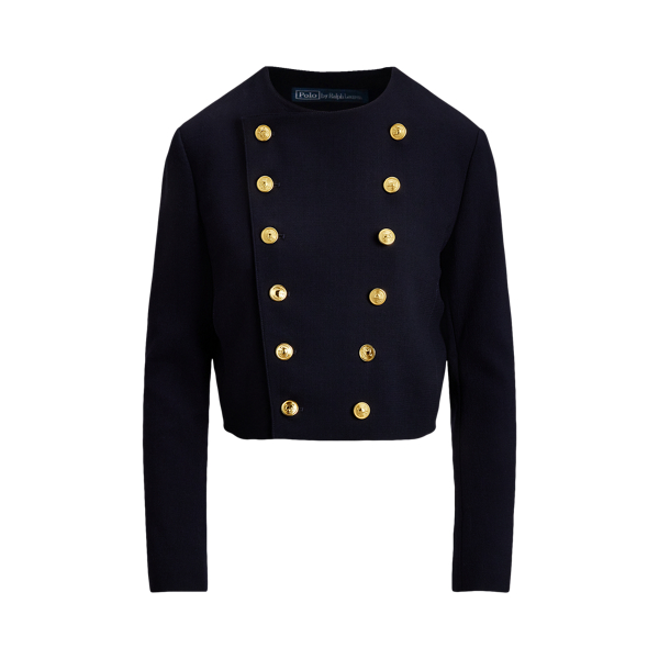 Wool Crepe Cropped Jacket