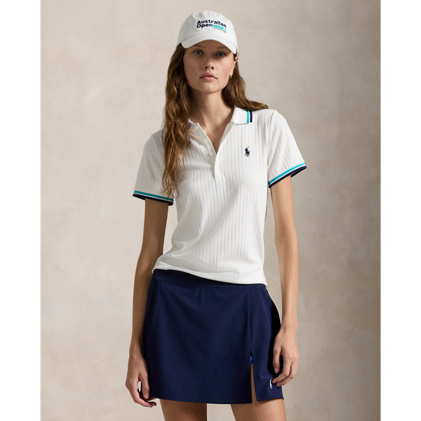 Ribbed polo shirt womens online