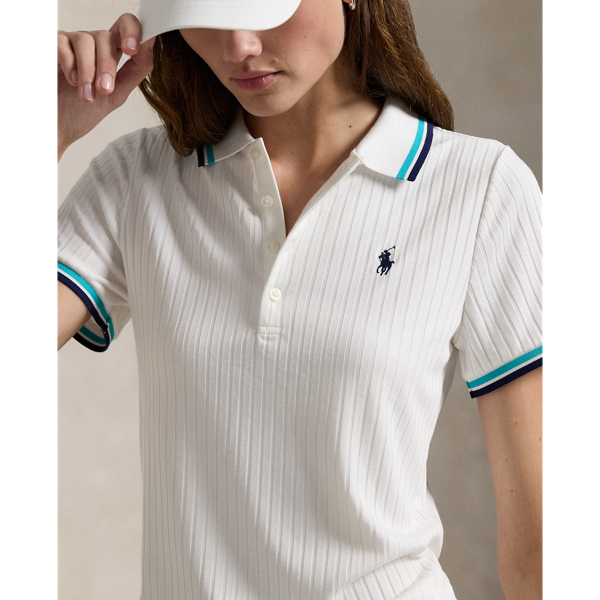 Ceramic White Australian Open Ribbed Polo Shirt Polo Ralph Lauren 6