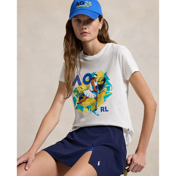 White Australian Open Graphic Jersey Tee Polo Ralph Lauren 7