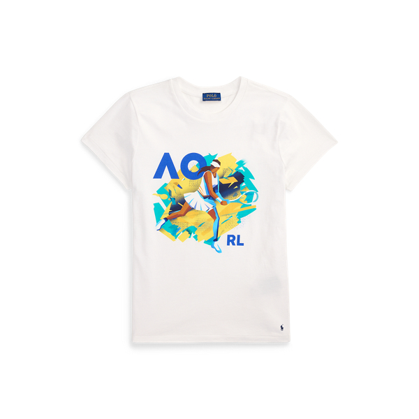 White Australian Open Graphic Jersey Tee Polo Ralph Lauren 2