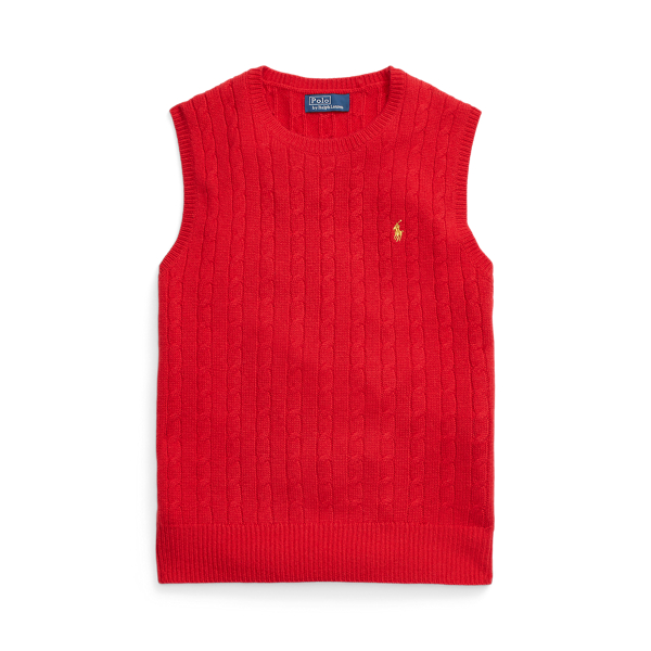 Cable Wool Cashmere Sleeveless Jumper