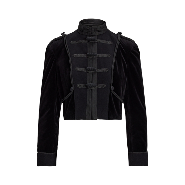 Velvet Soutache-Trim Toggle Jacket Polo Ralph Lauren 1