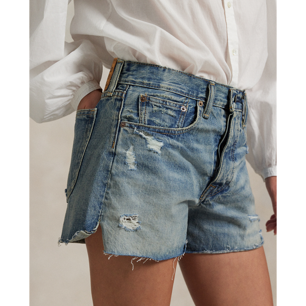 Distressed-Hem Denim Short for Women | Ralph Lauren® PE