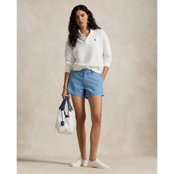 Brisa Wash Cotton Denim Short Polo Ralph Lauren 1