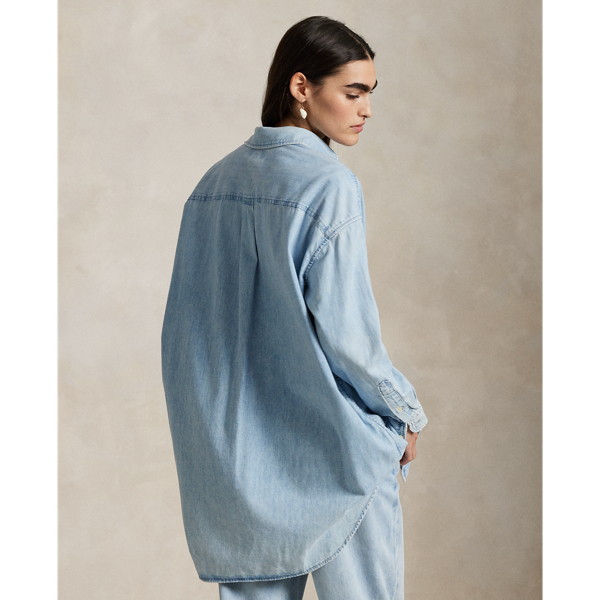 Oversize Cotton Denim Shirt