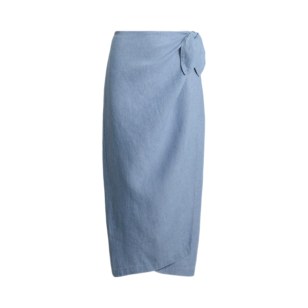 Linen Tie-Wrap Skirt