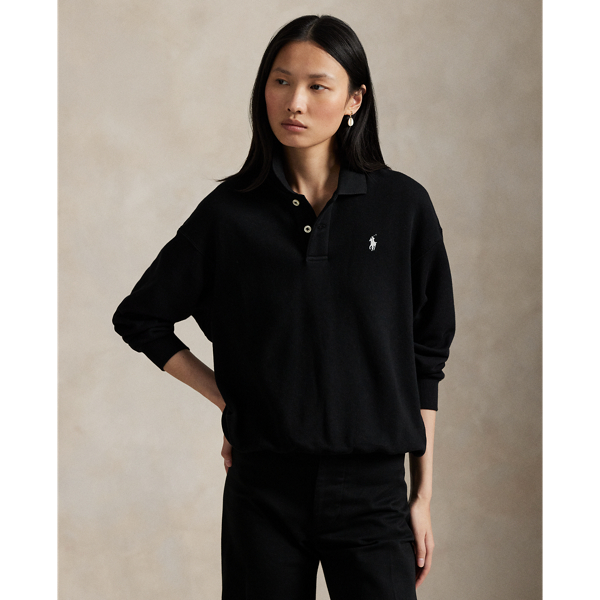 Polo Black Lightweight Fleece Long-Sleeve Polo Polo Ralph Lauren 1