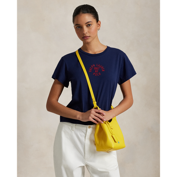 ラルフローレン シュランケン フィット コットン ロゴ Tシャツ ロゴ コットン ジャージー Tシャツ