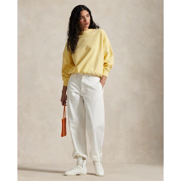 売れ筋商品|||ラルフローレン パーカー・スウェットシャツ アウター レディース Women's Oversize Back-Logo Fleece Crewneck Sweatshirt Wicket Yellow Polo Ralph Lauren Women's Oversize Back-Logo Fleece Crewneck