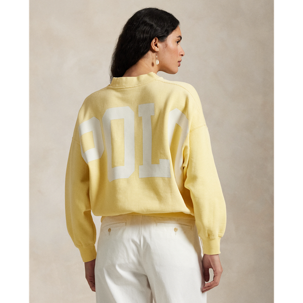 売れ筋商品|||ラルフローレン パーカー・スウェットシャツ アウター レディース Women's Oversize Back-Logo Fleece Crewneck Sweatshirt Wicket Yellow Oversize Back-Logo Fleece Crewneck