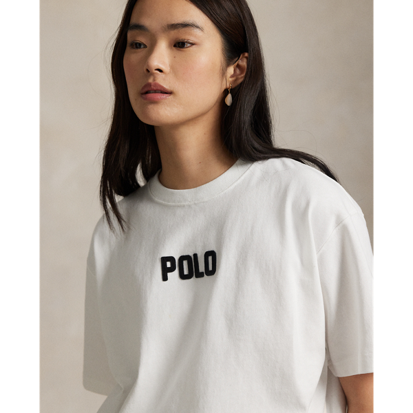 ロゴ コットン ジャージー クルーネック Tシャツ | ラルフ