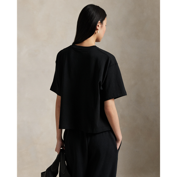 【RRL】コットンジャージー クルーネック 刺繍ロゴ 半袖 Tシャツ POLO RALPH LAUREN tシャツ コットン ジャージー クルーネック T