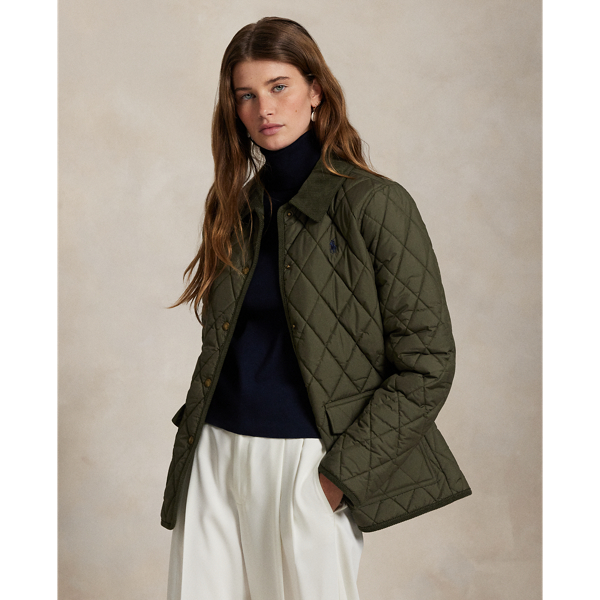 Quilted Jackets Ralph Lauren Barn Coat Lauren Ralph Lauren Women's  Corded-Collar Quilted Coat Macy's