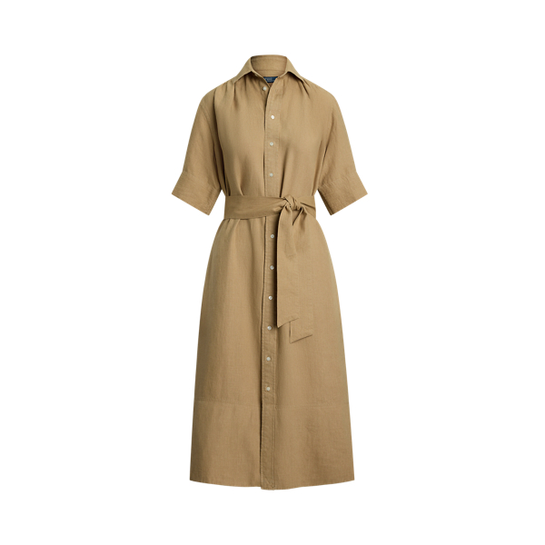 Belted Linen Shirtdress