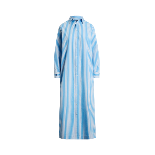 ラルフローレン★Striped Silk-Blend Shirtdress Striped Silk-Blend Shirtdress