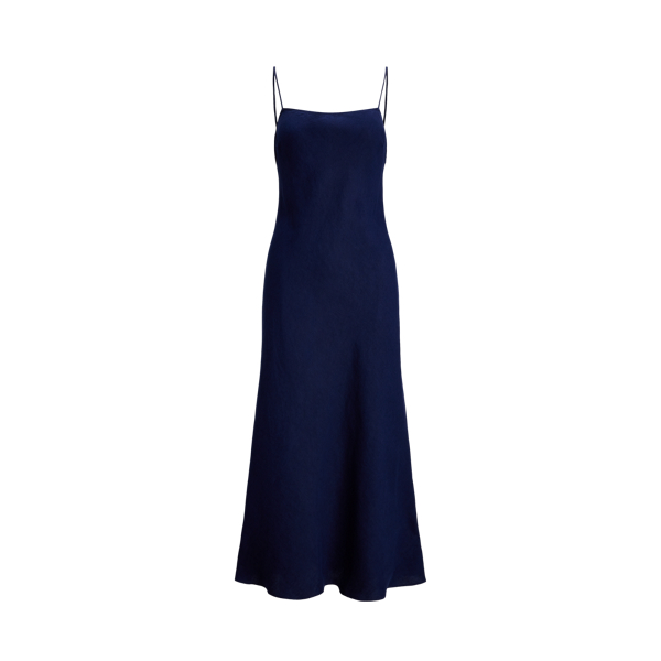 Belted Cotton Sleeveless A-Line Dress