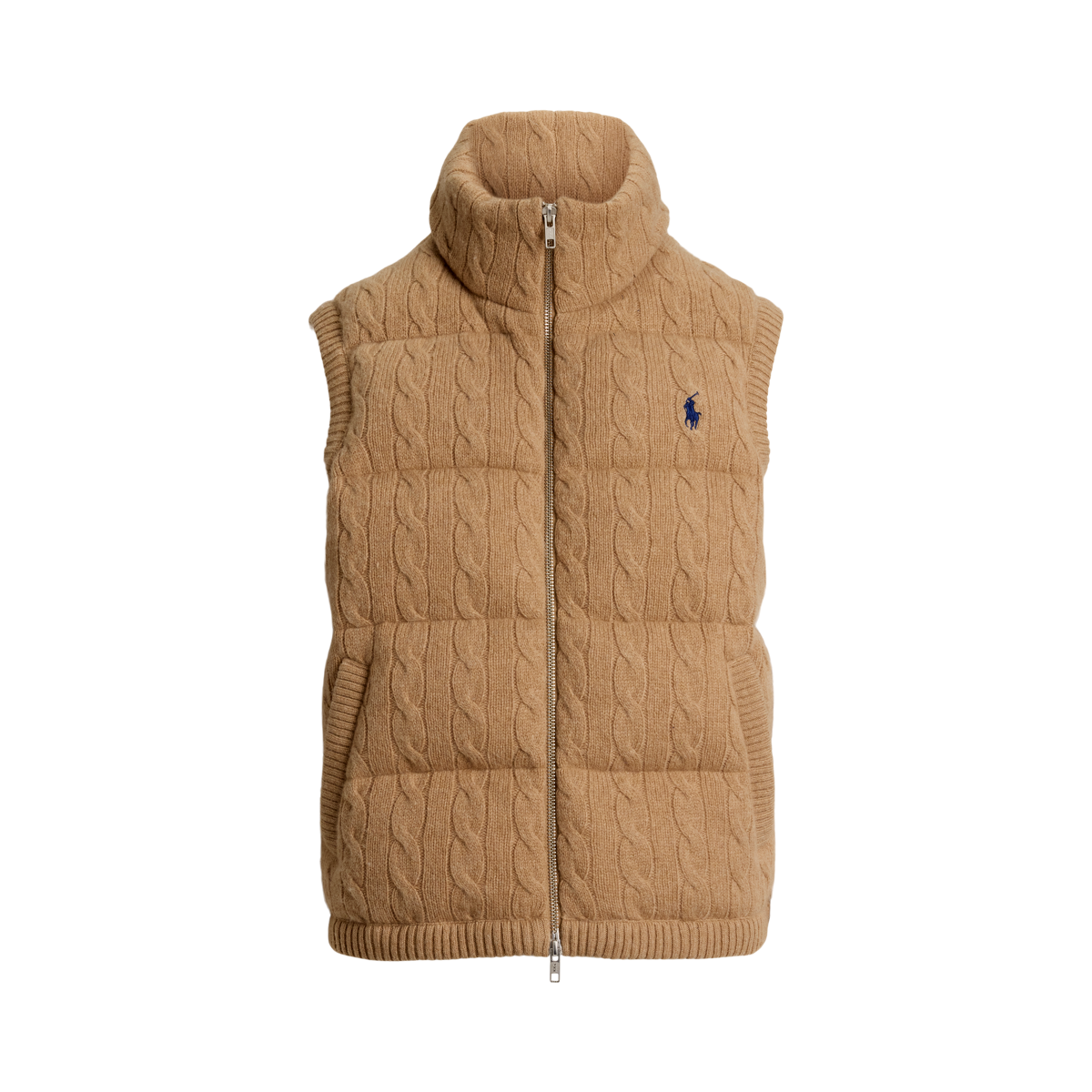 Polo Ralph Lauren ラルフローレン　ウールカシミア　ベスト ケーブルニット ウールカシミヤ キルテッド ベスト | ラルフ