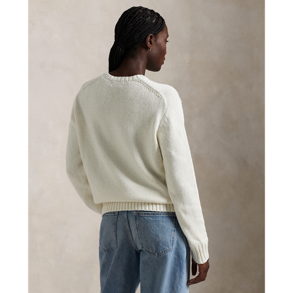 Polo Bear Cotton-Linen Crewneck Sweater