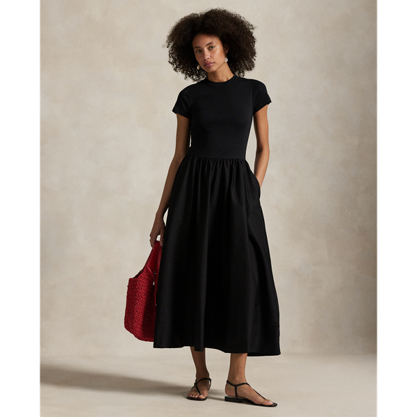 RALPH LAUREN フィット& フレア ワンピース BLACK RALPH LAUREN フィット& フレア ワンピース BLACK