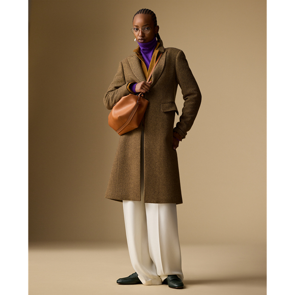 Her lip to Herringbone Wool Coat Sサイズ セール】Herringbone Wool-Blend Classic Coat（チェスター