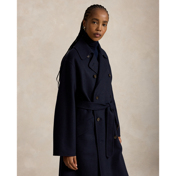 Ink Double-Breasted Cashmere Trench Coat Polo Ralph Lauren 4