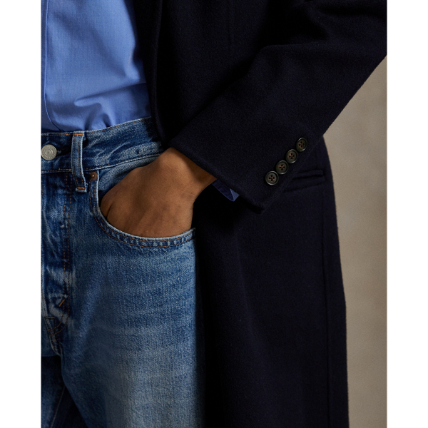特価！Ralph Lauren ウールスタンドカラ-タブクロージャ-コート Ralph Lauren - ラルフローレン レザー 切替 ウールメルトン