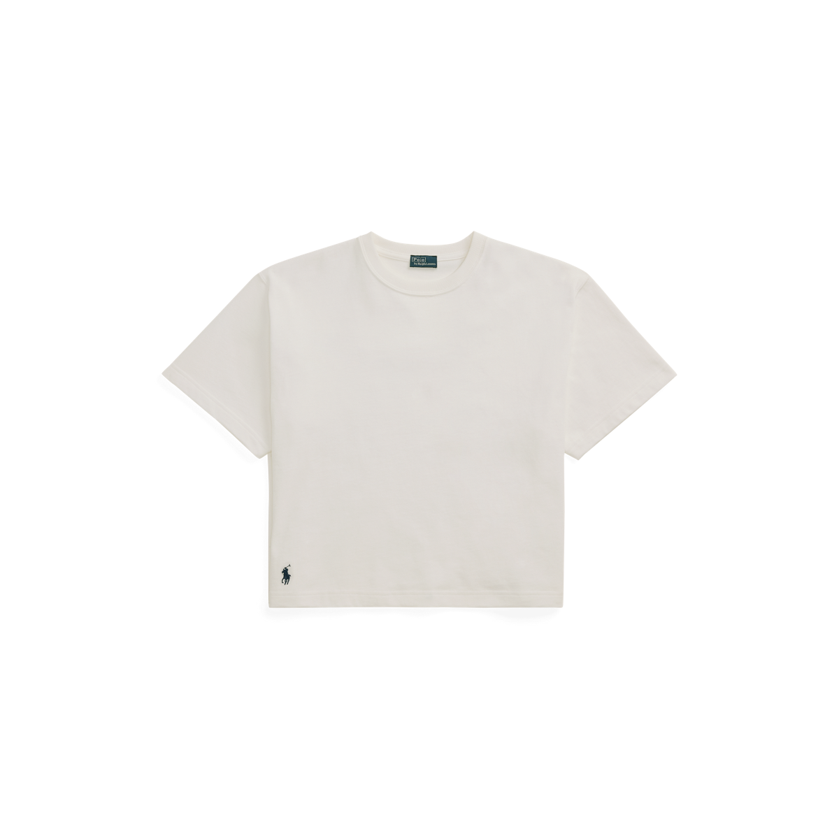 テクスチャードコットン【Ralph Lauren 】カットソー ボクシー フィット クロップド コットン ジャージー Tシャツ