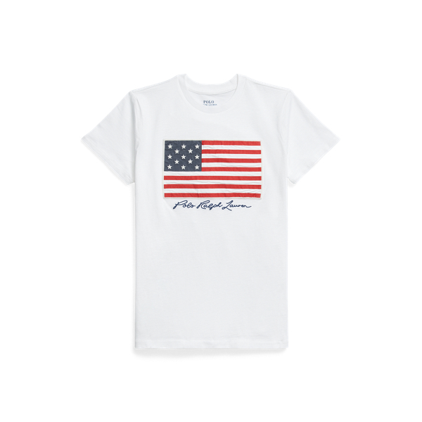 T-shirt malha de algod&atilde;o bandeira logo 